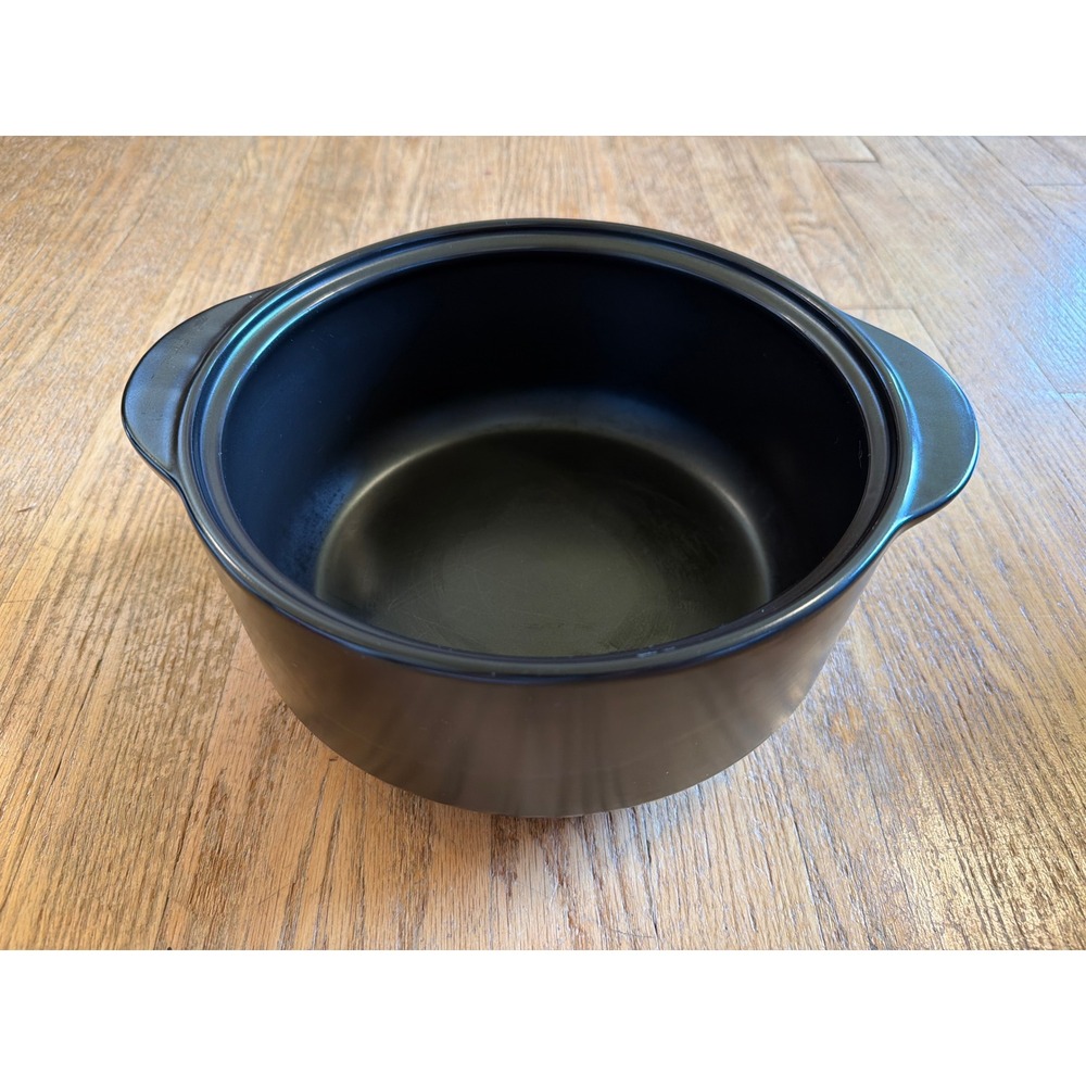 Pampered Chef Rockcrok 4 Qt Dutch Oven Pot Replacement Black Ceramic No Lid